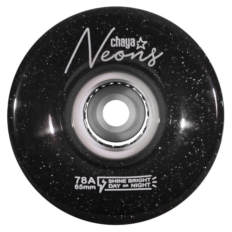 Chaya Neon Black LED Leuchtrollen Für Rollschuhe (4er-Pack) 2 Chaya Neon Black LED Leuchtrollen Für Rollschuhe (4er-Pack) – Bild 2