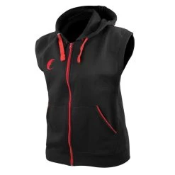 POWERSLIDE Chaya Sleeveless Hoodie (Zip Vest) Schwarz