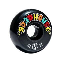 Dead Wheels Roadhouse 58mm 92a Schwarzes Urethan - Multicolor Logo Aggressiv Skating Rollen