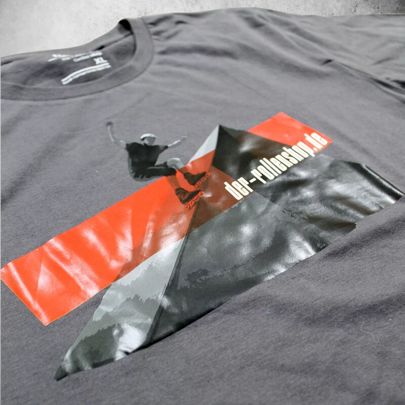 Der-rollenshop.de T-Shirt SLIDE Grau 2 Der-rollenshop.de T-Shirt SLIDE Grau – Bild 2