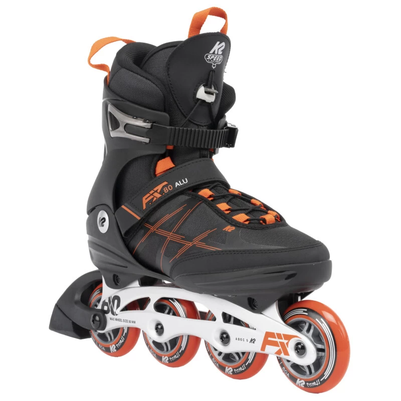 K2 Inlineskates F.I.T. 80 Alu (Schwarz/Orange) 2 K2 Inlineskates F.I.T. 80 Alu (Schwarz/Orange) – Bild 2