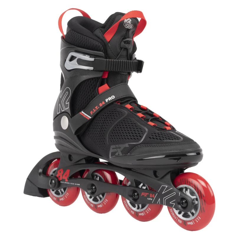 K2 Inlineskates F.I.T. 84 Pro (Schwarz/Rot) 2 K2 Inlineskates F.I.T. 84 Pro (Schwarz/Rot) – Bild 2