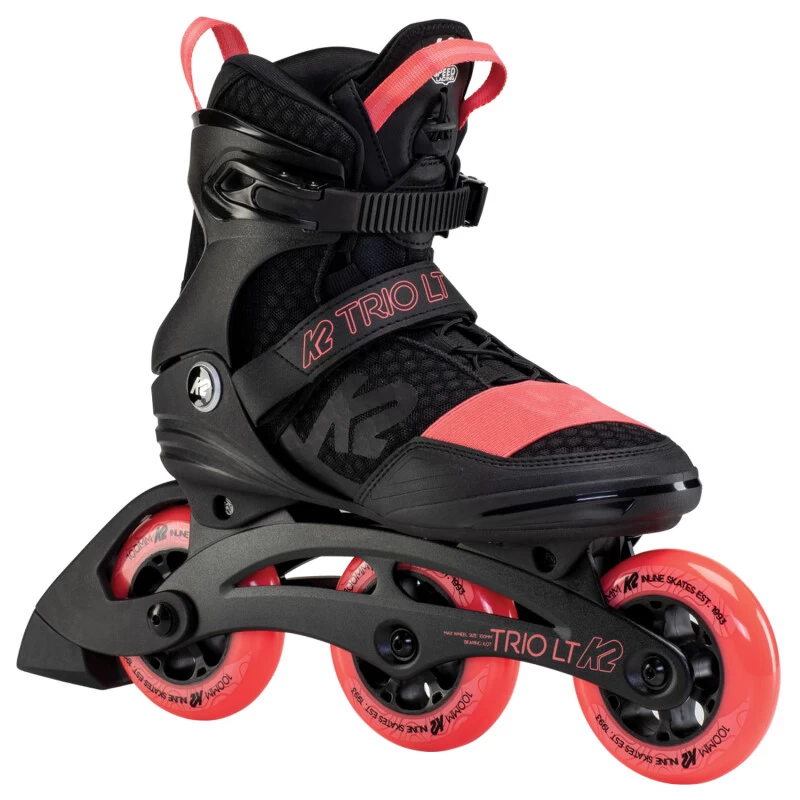 K2 Inlineskates Trio LT 100 W Schwarz, Rot - Gebrauchsspuren - 2 K2 Inlineskates Trio LT 100 W Schwarz, Rot - Gebrauchsspuren - – Bild 2