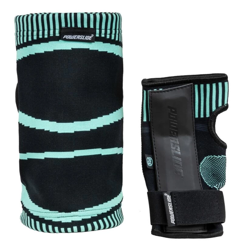 Powerslide Inlineskate Schützerset Onesie Dual Pack Schwarz/türkis 3 Powerslide Inlineskate Schützerset Onesie Dual Pack Schwarz/türkis – Bild 3