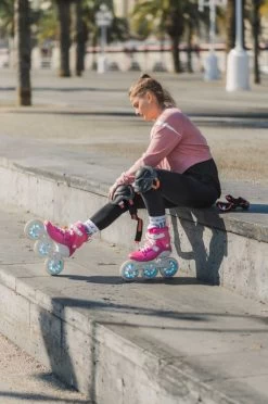 Powerslide Knieschützer Inline Skate PRO Series Damen -Riemenscheibe Verkäufe powerslide knieschuetzer inline skate pro series damen5