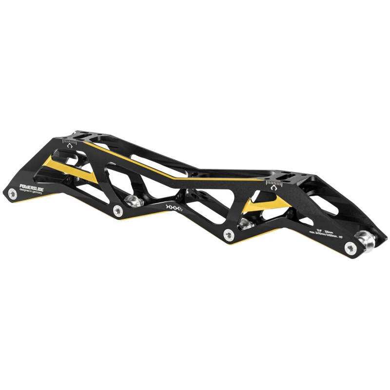 Powerslide Racing Schiene 3X4 - 3x110/1x100mm - 12.8 (Schwarz/Gold) 2 Powerslide Racing Schiene 3X4 - 3x110/1x100mm - 12.8 (Schwarz/Gold) – Bild 2