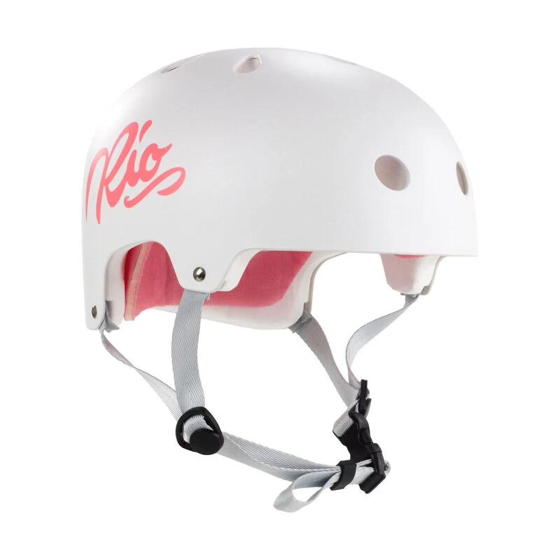 Rio Roller Helm Script Weiß 1 Rio Roller Helm Script Weiß
