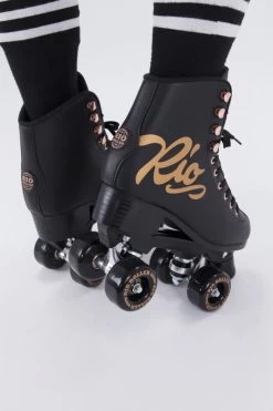 Rio Roller Rollschuhe Rose Schwarz -Riemenscheibe Verkäufe rio roller rollschuhe rose schwarz6