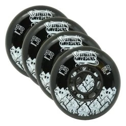 Rocker Kit - 4x FR Inlineskate Rolle Street Invaders Schwarz 76mm
