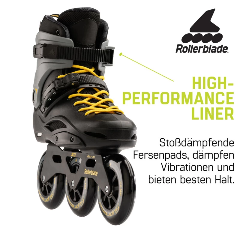 Rollerblade Inlineskates RB 110 3WD (Black/Saffron Yellow) 2 Rollerblade Inlineskates RB 110 3WD (Black/Saffron Yellow) – Bild 2