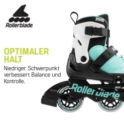 Rollerblade Kinderskate Microblade 3WD (Aqua/Weiß) -Riemenscheibe Verkäufe rollerblade kinderskate microblade 3wd aqua weiss4