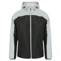 TOMBO HI-VIZ Reflektierende Sport Jacke Schwarz, Grau, Reflektierend