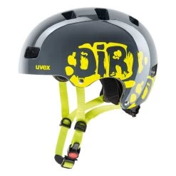 Uvex Kinderhelm Kid 3 Dirtbike Grau, Lime